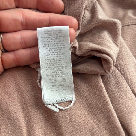 LUNYA Supima Cotton Wide Leg Lightweight Lounge Pants Mauve / Dusty Rose - Picture 9 of 9